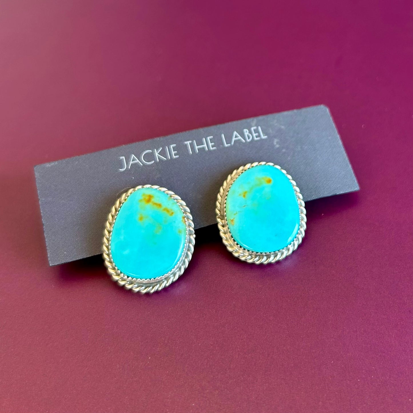 Earrings, Kingman Round Studs