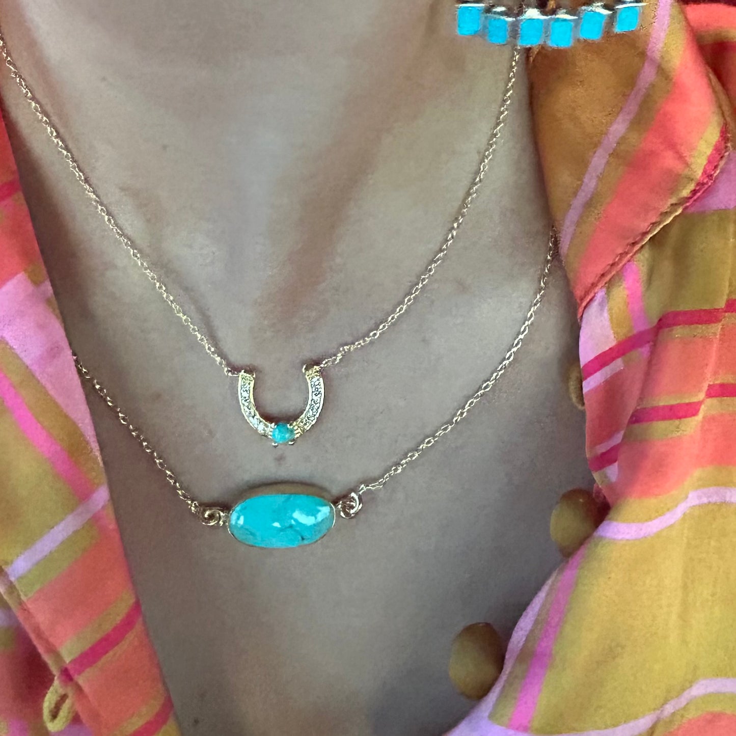 Necklace, Lucky Horse Shoe Stacker