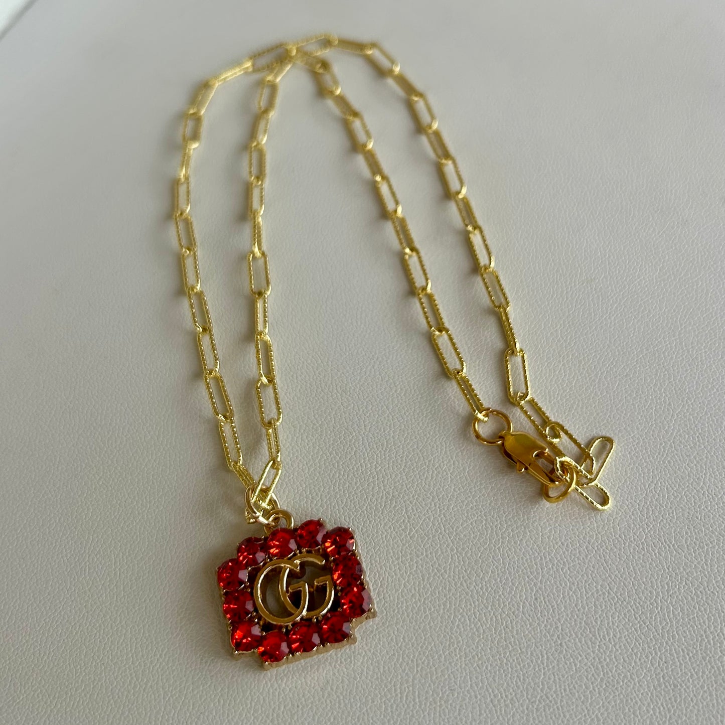Necklace, Red Mini GG