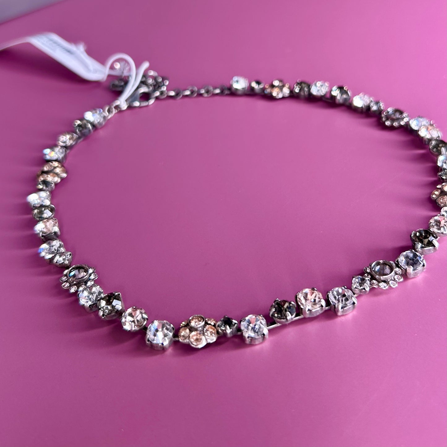 Necklace, Crystal Garden Tennis Collar Necklace