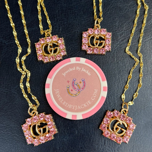 Necklace, Pink Mini GG