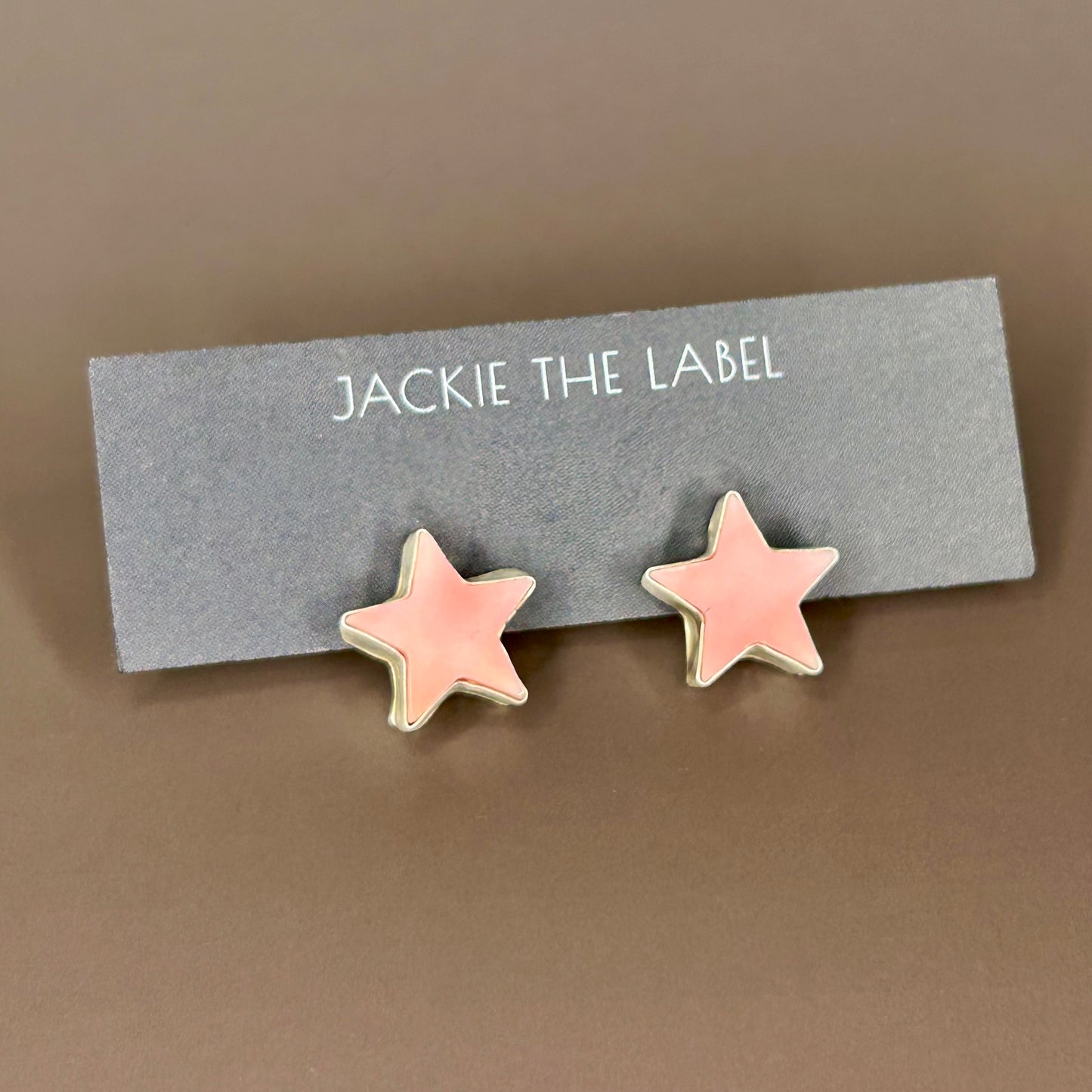 Earrings, Pink Conch Star Studs