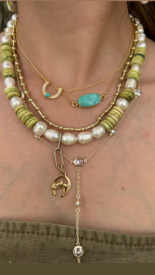 Necklace, Lucky Horse Shoe Stacker