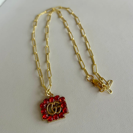 Necklace, Red Mini GG