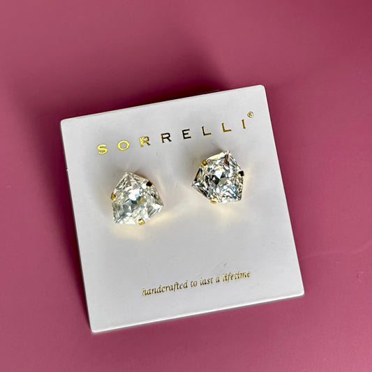 Earrings, Golden Ice Studs