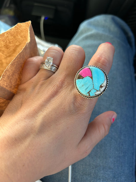 Cotton Candy Round Ring